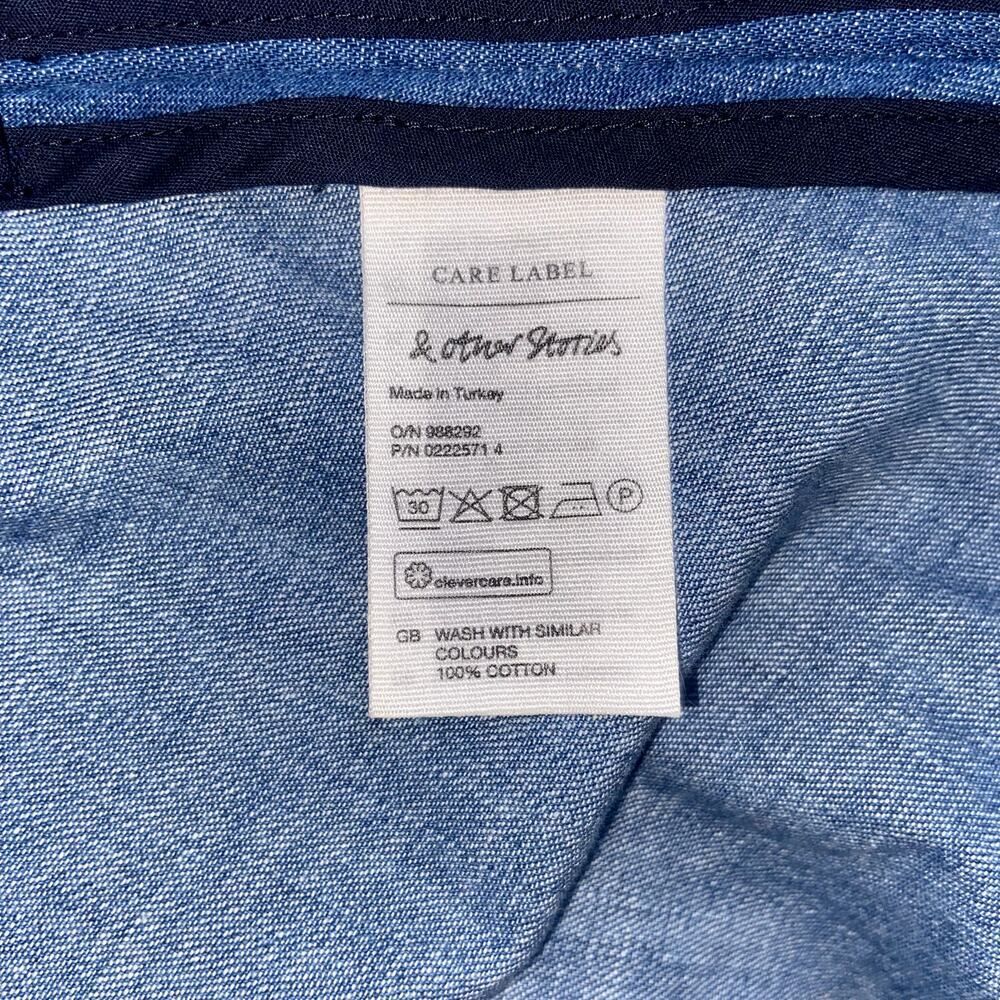 & Other Stories Denim Chambray Dress Women's Size 6 Prairie Cottagecore ! - Picture 8 of 8